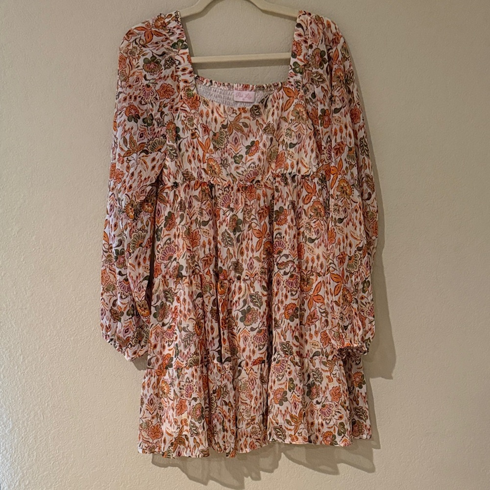 Pink Lily Floral Knit Top